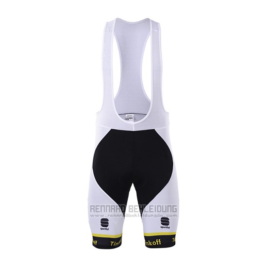 2017 Fahrradbekleidung Tinkoff Gelb Trikot Kurzarm und Tragerhose